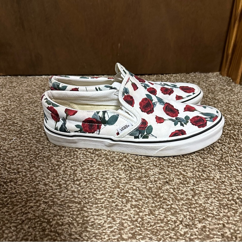 Vans Slip On Shoes Floral Rose 9.5 / 11 - Picture 2 of 7